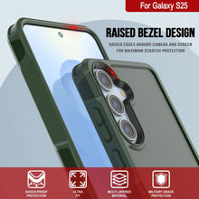 Load image into Gallery viewer, Coque PunkCase pour Galaxy S25, [Série Spartan 2.0] Coque transparente robuste et résistante [Vert foncé]
