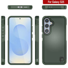 Load image into Gallery viewer, Coque PunkCase pour Galaxy S25, [Série Spartan 2.0] Coque transparente robuste et résistante [Vert foncé]
