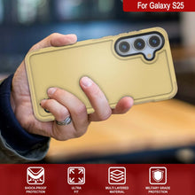 Load image into Gallery viewer, Coque PunkCase pour Galaxy S25, [Série Spartan 2.0] Coque robuste et transparente [Jaune]
