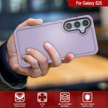 Load image into Gallery viewer, Coque PunkCase pour Galaxy S25, [Série Spartan 2.0] Coque robuste et transparente [Lilas]
