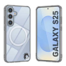 Load image into Gallery viewer, Étui de chargement sans fil magnétique pour Galaxy S25 [Série acrylique transparente] [Antidérapant] pour Galaxy S25 [Argent]

