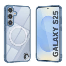 Load image into Gallery viewer, Étui de chargement sans fil magnétique pour Galaxy S25 [Série acrylique transparente] [Antidérapant] pour Galaxy S25 [Marine]
