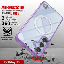 Load image into Gallery viewer, Étui de chargement sans fil magnétique pour Galaxy S25 [Série acrylique transparente] [Antidérapant] pour Galaxy S25 [Violet]
