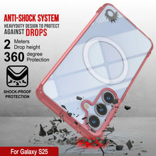 Load image into Gallery viewer, Étui de chargement sans fil magnétique pour Galaxy S25 [Série acrylique transparente] [Antidérapant] pour Galaxy S25 [Rouge]
