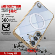 Load image into Gallery viewer, Étui de chargement sans fil magnétique pour Galaxy S25 [Série acrylique transparente] [Antidérapant] pour Galaxy S25 [Or]
