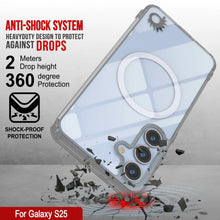 Load image into Gallery viewer, Étui de chargement sans fil magnétique pour Galaxy S25 [Série acrylique transparente] [Antidérapant] pour Galaxy S25 [Argent]
