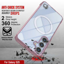 Load image into Gallery viewer, Étui de chargement sans fil magnétique pour Galaxy S25 [Série acrylique transparente] [Antidérapant] pour Galaxy S25 [Rose]
