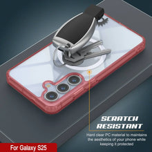 Load image into Gallery viewer, Étui de chargement sans fil magnétique pour Galaxy S25 [Série acrylique transparente] [Antidérapant] pour Galaxy S25 [Rouge]
