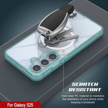 Load image into Gallery viewer, Étui de chargement sans fil magnétique pour Galaxy S25 [Série acrylique transparente] [Antidérapant] pour Galaxy S25 [Sarcelle]
