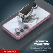 Load image into Gallery viewer, Étui de chargement sans fil magnétique pour Galaxy S25 [Série acrylique transparente] [Antidérapant] pour Galaxy S25 [Rose]
