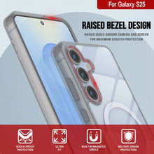 Load image into Gallery viewer, Étui de chargement sans fil magnétique pour Galaxy S25 [Série acrylique transparente] [Antidérapant] pour Galaxy S25 [Argent]
