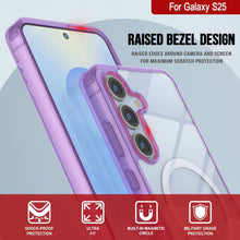 Load image into Gallery viewer, Étui de chargement sans fil magnétique pour Galaxy S25 [Série acrylique transparente] [Antidérapant] pour Galaxy S25 [Violet]
