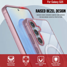 Load image into Gallery viewer, Étui de chargement sans fil magnétique pour Galaxy S25 [Série acrylique transparente] [Antidérapant] pour Galaxy S25 [Rose]
