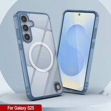 Load image into Gallery viewer, Étui de chargement sans fil magnétique pour Galaxy S25 [Série acrylique transparente] [Antidérapant] pour Galaxy S25 [Marine]
