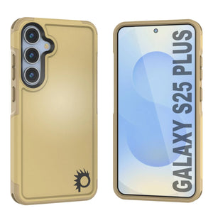 Coque PunkCase pour Galaxy S25+ Plus, [Série Spartan 2.0] Coque robuste et transparente [Jaune]