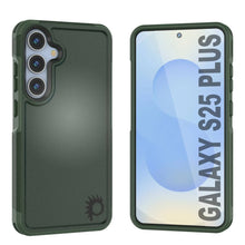 Load image into Gallery viewer, Coque PunkCase pour Galaxy S25+ Plus, [Série Spartan 2.0] Coque transparente robuste et résistante [Vert foncé]
