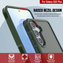 Load image into Gallery viewer, Coque PunkCase pour Galaxy S25+ Plus, [Série Spartan 2.0] Coque transparente robuste et résistante [Vert foncé]
