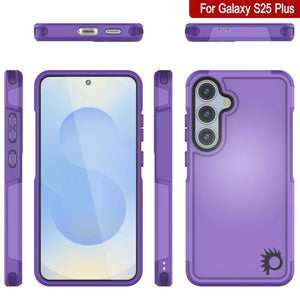 Coque PunkCase pour Galaxy S25+ Plus, [Série Spartan 2.0] Coque robuste et transparente [Violet]