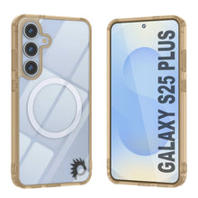 Load image into Gallery viewer, Étui de chargement sans fil magnétique pour Galaxy S25 Plus [Série acrylique transparente] [Antidérapant] pour Galaxy S25 Plus [Or]
