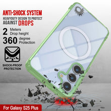 Load image into Gallery viewer, Étui de chargement sans fil magnétique pour Galaxy S25 Plus [Série acrylique transparente] [Antidérapant] pour Galaxy S25 Plus [Vert]

