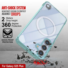 Load image into Gallery viewer, Étui de chargement sans fil magnétique pour Galaxy S25 Plus [Série acrylique transparente] [Antidérapant] pour Galaxy S25 Plus [Sarcelle]
