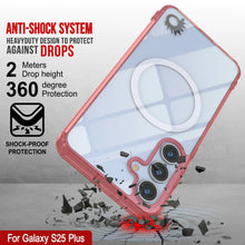 Load image into Gallery viewer, Étui de chargement sans fil magnétique pour Galaxy S25 Plus [Série acrylique transparente] [Antidérapant] pour Galaxy S25 Plus [Rouge]
