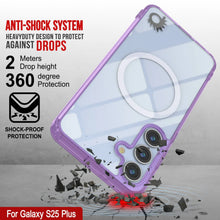 Load image into Gallery viewer, Étui de chargement sans fil magnétique pour Galaxy S25 Plus [Série acrylique transparente] [Antidérapant] pour Galaxy S25 Plus [Violet]
