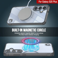 Load image into Gallery viewer, Étui de chargement sans fil magnétique pour Galaxy S25 Plus [Série acrylique transparente] [Antidérapant] pour Galaxy S25 Plus [Noir]
