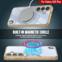 Load image into Gallery viewer, Étui de chargement sans fil magnétique pour Galaxy S25 Plus [Série acrylique transparente] [Antidérapant] pour Galaxy S25 Plus [Or]
