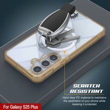 Load image into Gallery viewer, Étui de chargement sans fil magnétique pour Galaxy S25 Plus [Série acrylique transparente] [Antidérapant] pour Galaxy S25 Plus [Or]
