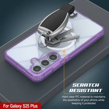 Load image into Gallery viewer, Étui de chargement sans fil magnétique pour Galaxy S25 Plus [Série acrylique transparente] [Antidérapant] pour Galaxy S25 Plus [Violet]
