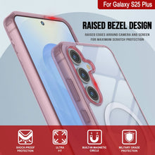 Load image into Gallery viewer, Étui de chargement sans fil magnétique pour Galaxy S25 Plus [Série acrylique transparente] [Antidérapant] pour Galaxy S25 Plus [Rose]
