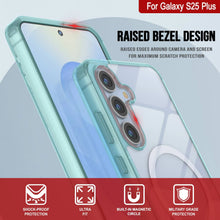 Load image into Gallery viewer, Étui de chargement sans fil magnétique pour Galaxy S25 Plus [Série acrylique transparente] [Antidérapant] pour Galaxy S25 Plus [Sarcelle]
