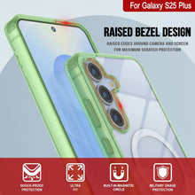 Load image into Gallery viewer, Étui de chargement sans fil magnétique pour Galaxy S25 Plus [Série acrylique transparente] [Antidérapant] pour Galaxy S25 Plus [Vert]
