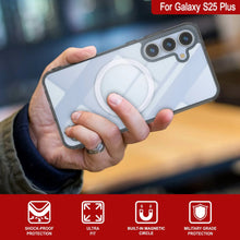 Load image into Gallery viewer, Étui de chargement sans fil magnétique pour Galaxy S25 Plus [Série acrylique transparente] [Antidérapant] pour Galaxy S25 Plus [Noir]
