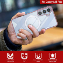 Load image into Gallery viewer, Étui de chargement sans fil magnétique pour Galaxy S25 Plus [Série acrylique transparente] [Antidérapant] pour Galaxy S25 Plus [Rose]

