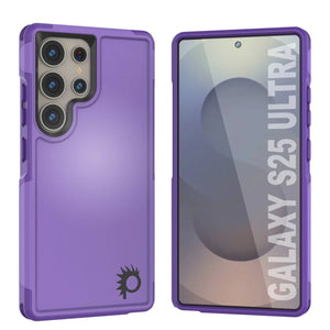 Coque PunkCase pour Galaxy S25 Ultra, [Série Spartan 2.0] Coque robuste et transparente [Violet]