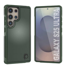 Load image into Gallery viewer, Coque PunkCase pour Galaxy S25 Ultra, [Série Spartan 2.0] Coque transparente robuste et résistante [Vert foncé]
