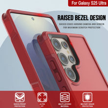 Load image into Gallery viewer, Coque PunkCase pour Galaxy S25 Ultra, [Série Spartan 2.0] Coque transparente robuste et résistante [Rouge]
