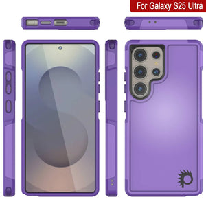 Coque PunkCase pour Galaxy S25 Ultra, [Série Spartan 2.0] Coque robuste et transparente [Violet]