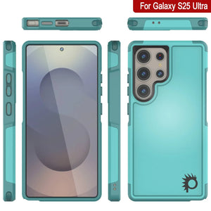 Coque PunkCase pour Galaxy S25 Ultra, [Série Spartan 2.0] Coque transparente robuste et résistante [Bleu clair]