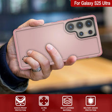 Load image into Gallery viewer, Coque PunkCase pour Galaxy S25 Ultra, [Série Spartan 2.0] Coque transparente robuste et résistante [Rose]
