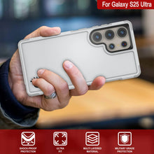 Charger l&#39;image dans la galerie, Coque PunkCase pour Galaxy S25 Ultra, [Série Spartan 2.0] Coque transparente robuste et résistante [Blanc]
