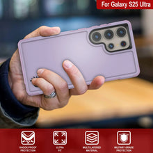 Load image into Gallery viewer, Coque PunkCase pour Galaxy S25 Ultra, [Série Spartan 2.0] Coque transparente robuste et résistante [Lilas]
