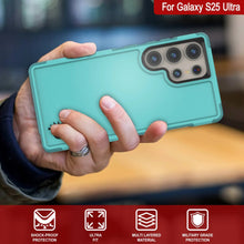 Load image into Gallery viewer, Coque PunkCase pour Galaxy S25 Ultra, [Série Spartan 2.0] Coque transparente robuste et résistante [Bleu clair]
