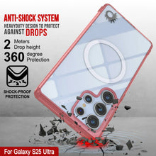 Load image into Gallery viewer, Étui de chargement sans fil magnétique pour Galaxy S25 Ultra [Série acrylique transparente] [Antidérapant] pour Galaxy S25 Ultra [Rouge]
