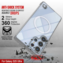 Load image into Gallery viewer, Étui de chargement sans fil magnétique pour Galaxy S25 Ultra [Série acrylique transparente] [Antidérapant] pour Galaxy S25 Ultra [Argent]
