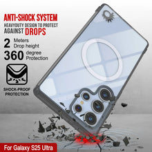 Load image into Gallery viewer, Étui de chargement sans fil magnétique pour Galaxy S25 Ultra [Série acrylique transparente] [Antidérapant] pour Galaxy S25 Ultra [Noir]
