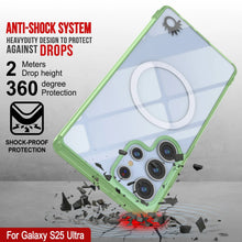 Load image into Gallery viewer, Étui de chargement sans fil magnétique pour Galaxy S25 Ultra [Série acrylique transparente] [Antidérapant] pour Galaxy S25 Ultra [Vert]
