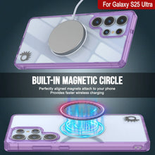 Load image into Gallery viewer, Étui de chargement sans fil magnétique pour Galaxy S25 Ultra [Série acrylique transparente] [Antidérapant] pour Galaxy S25 Ultra [Violet]
